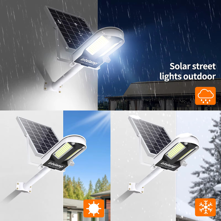 intelamp Solarleuchte in Weiß mit Bewegungssensor und 12500 mAh Akku für Garten und Außenbereich - Bild 5