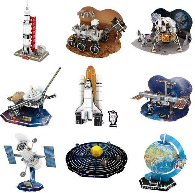 Feooe 3D Luft-und-Raumfahrt Globus als pädagogisches Wissenschafts-Rätsel-Spielzeug für Kinder - Bild 1