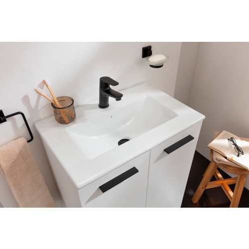 Fackelmann Badmöbel-Set TE-A mit Keramik-Waschbecken in Weiß Matt, B/T/H: 61,2 x 40,0 x 86,4 cm - Bild 3