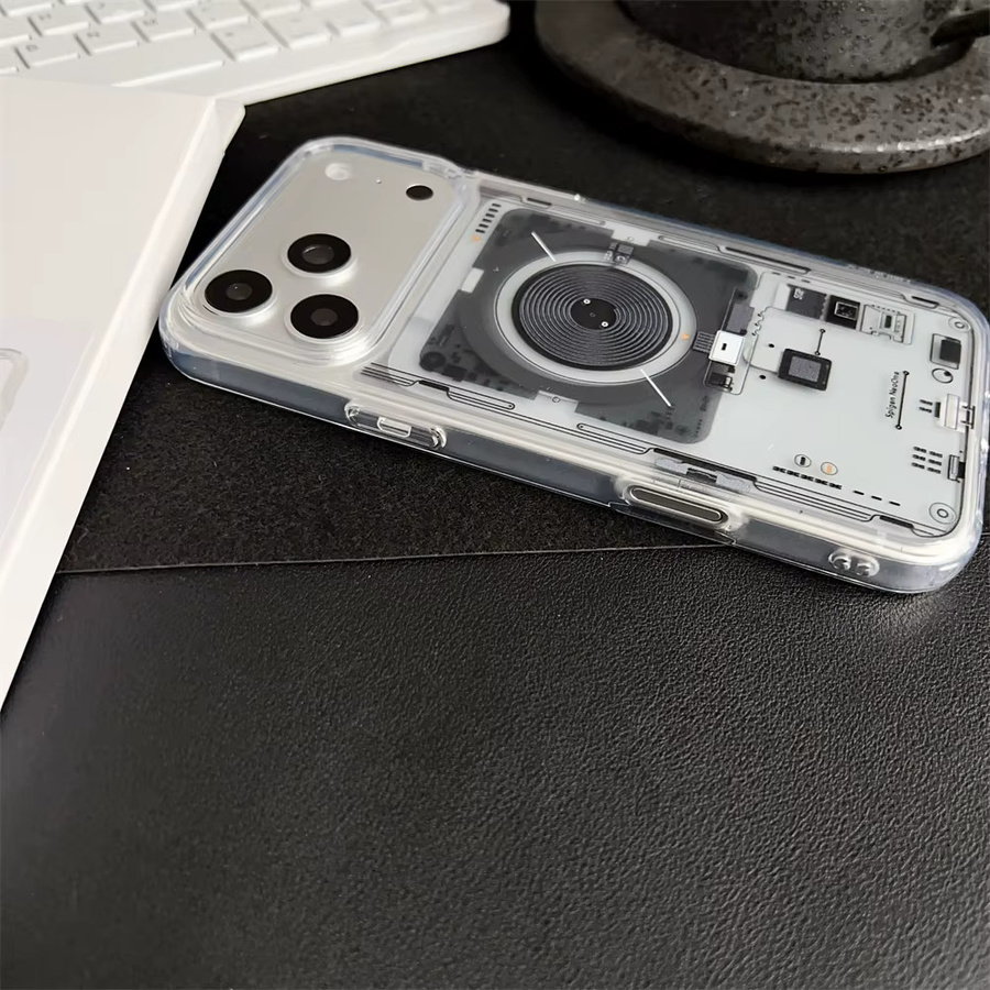 Spigen Hybrid MagFit Magnetische Handyhülle für iPhone 17 Air, 16 Pro Max, 15, 14 Plus, 13 Ultra, transparent, kompatibel mit MagSafe kabelloser Aufladung - Bild 4