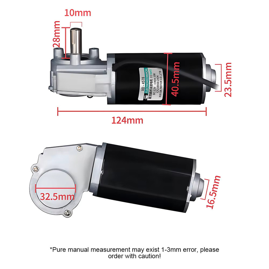 Tungfull 12V DC Schneckengetriebemotor mit hohem Drehmoment und Vorwärts- sowie Rückwärtslauf - Bild 2