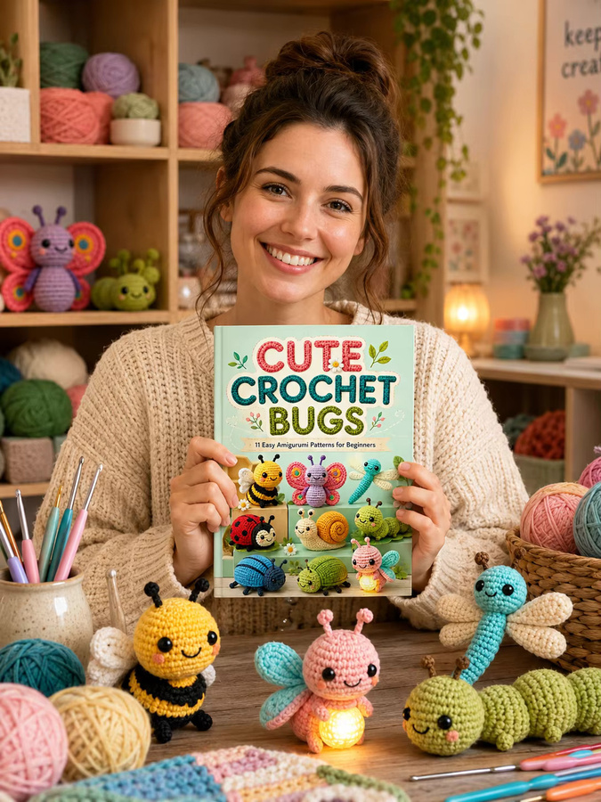 DIY Häkel-Insekten Bastelhandbuch Amigurumi Muster als A5 Spiralblock für Kinder und Erwachsene in Multicolour - Bild 3
