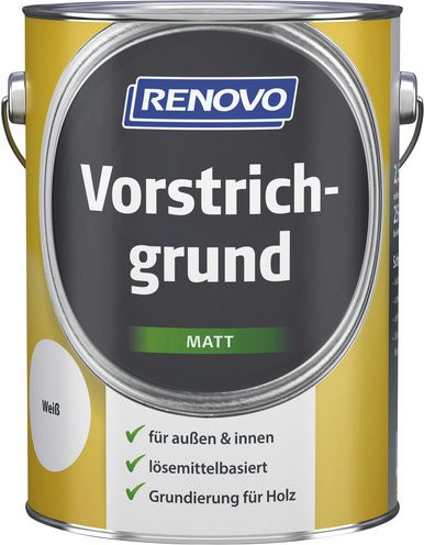 RENOVO Vorstrichgrund für Holz, lösungsmittelbasiert, weiss, matt - Bild 1