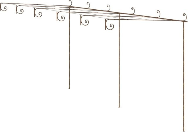 VD Home Furnishing Gartenpergola aus Schmiedeeisen in Antikbraun, B/T/H: 600 x 300 x 250 cm - Bild 1