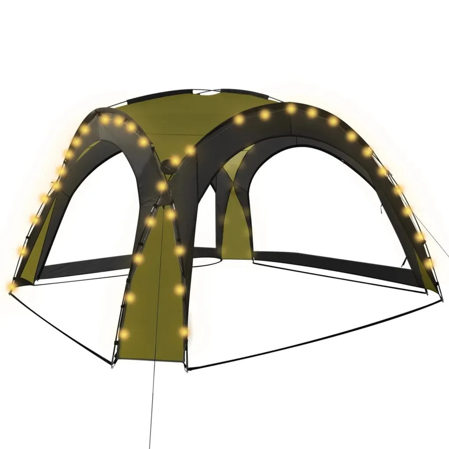 vidaXL Partyzelt mit LED und 4 Seitenwänden Grün H x B x T: 2,3 x 3,6 x 3,6 m - Bild 2