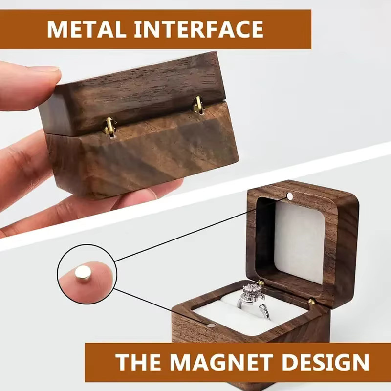 Ringbox Walnussholz, Unisex - Bild 5