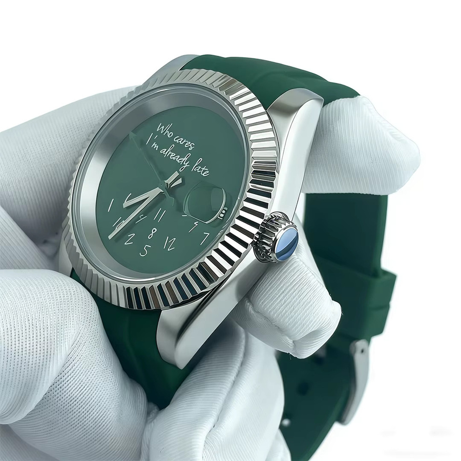 OUMASHI Armbanduhr, Automatik, Grün, Saphirglas, 36 mm, Herren - Bild 4