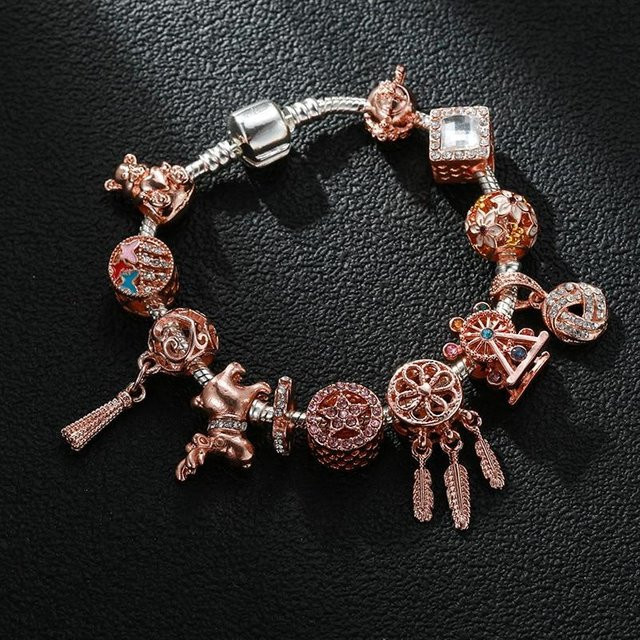 Allbestart Armband, Roségold, Zirkonia, Kristall, Damen, 18cm - Bild 1