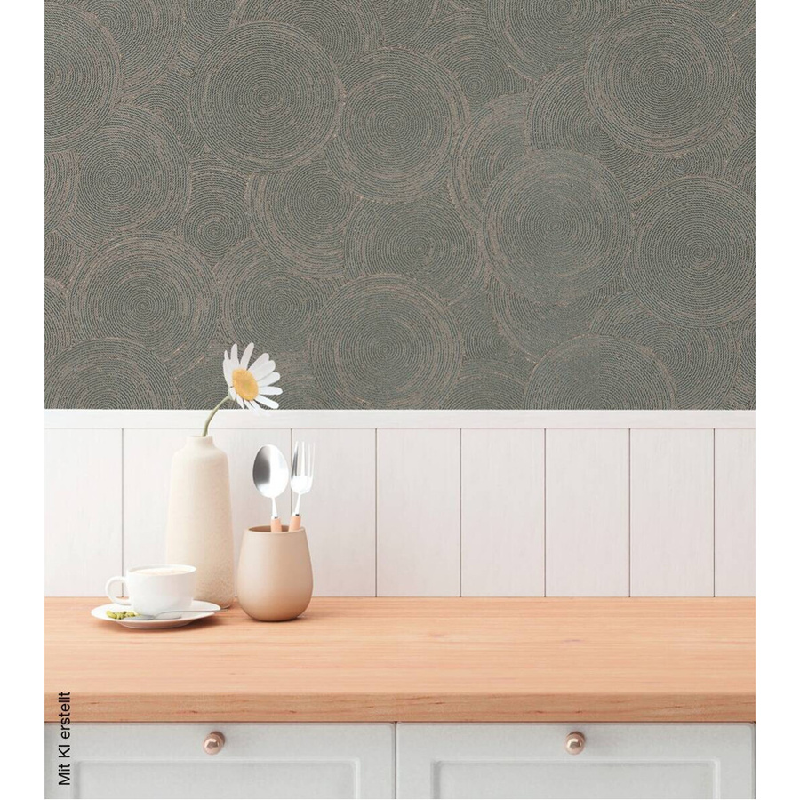 A.S. Création Vliestapete modern abstrakt in Grau und Braun, B: 53 cm, H: 1005 cm, B/H/D: 53 x 1005 x 8,8 cm - Bild 2