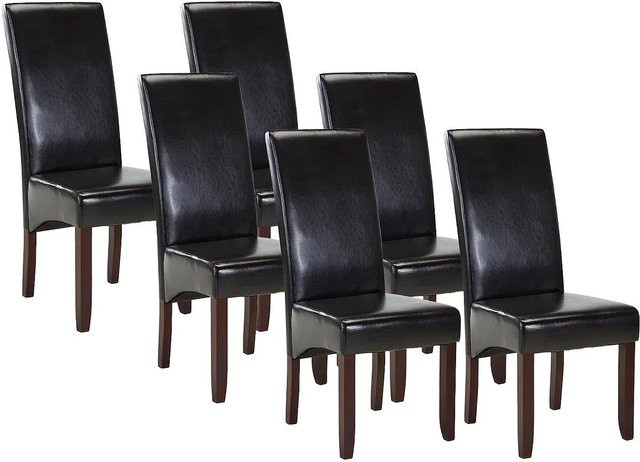 Vente-unique Stuhl Rovigo Schokobraun aus Kunstleder mit Kaltschaum B/T/H: 47 x 63 x 107 cm - Bild 1