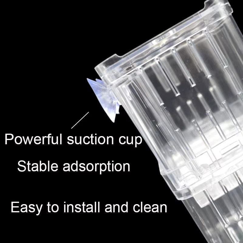 TUNFAN Acryl-Aquarium-Zuchtbox in Transparent als Isolationsbehälter für kleine Fische und Betta-Brutkasten mit Saugnapf - Bild 3