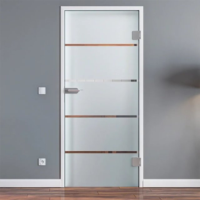 Levidor Glastür Berlin Office/Studio in Weiß und Transparent, DIN-Rechts, B: 95,9 cm, H: 197,2 cm - Bild 1
