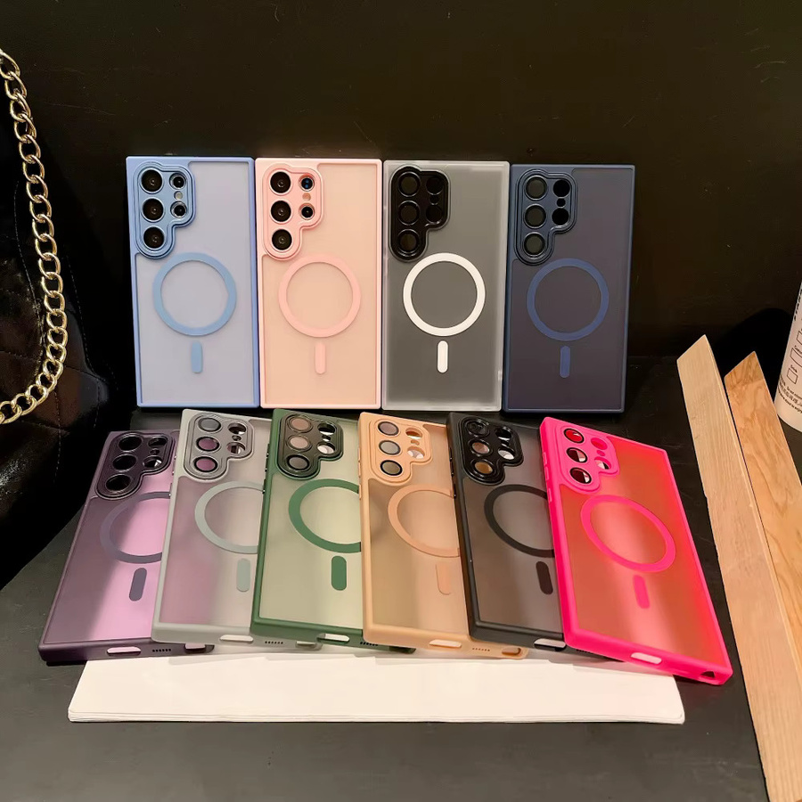 Magnetische matte Schutzhülle für Samsung Galaxy S26 Ultra S25 Edge S24 S23 Ultra Plus FE A17 A26 A56 A36 A16 in Blau mit MagSafe Kompatibilität und stoßfestem Design - Bild 4