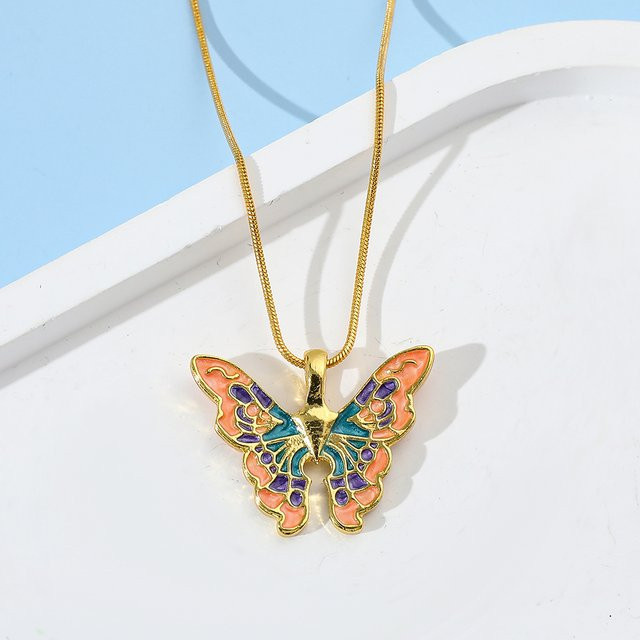 TAKARA TOMY Halskette, Schmetterling, Bunt, Gold, Damen - Bild 1