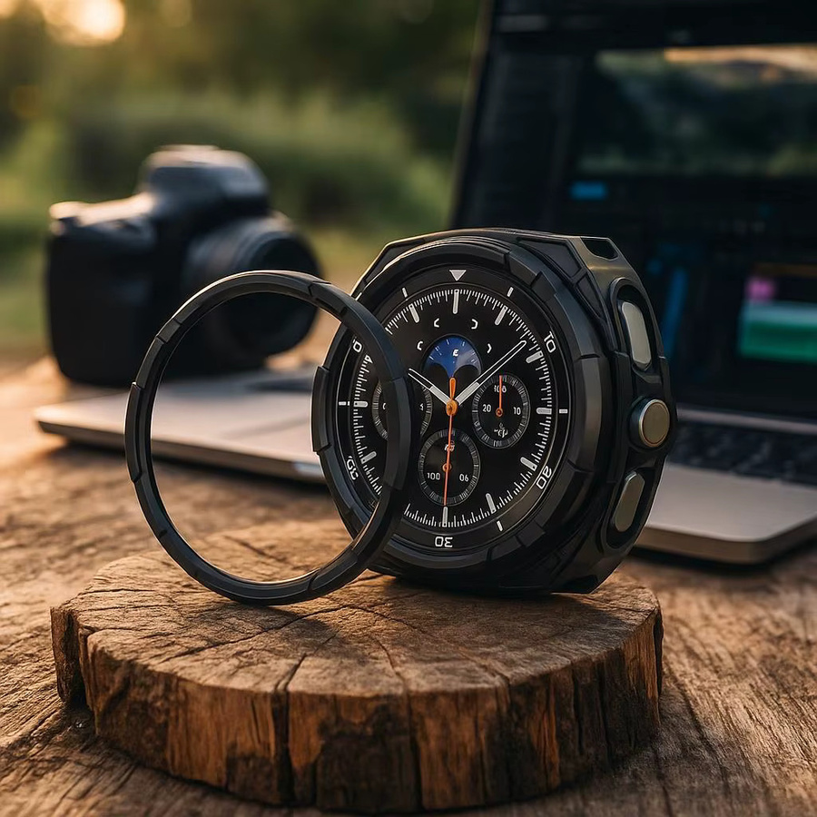 Lünettenring-Abdeckung für Samsung Galaxy Watch 8, PC, Schwarz, Klassisch - Bild 2