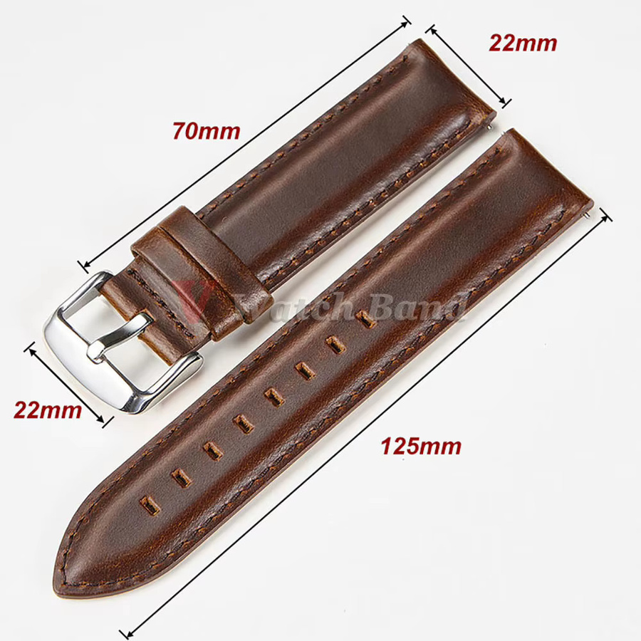 Uhrenarmband Echtleder, Vintage, Unisex - Bild 4