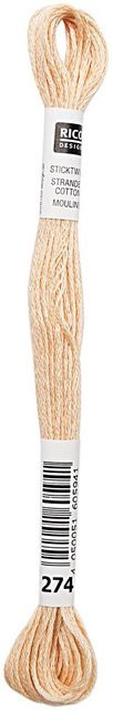 Rico Design Sticktwist 8m in Braun und Beige aus Baumwolle - Bild 1