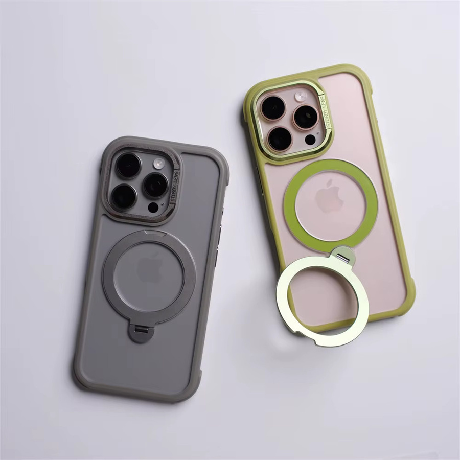 YX Magnetische 360 Grad drehbare Schutzhülle für iPhone 17 16 Pro Max 15 14 13, transparent, kompatibel mit MagSafe Wireless Charging - Bild 1