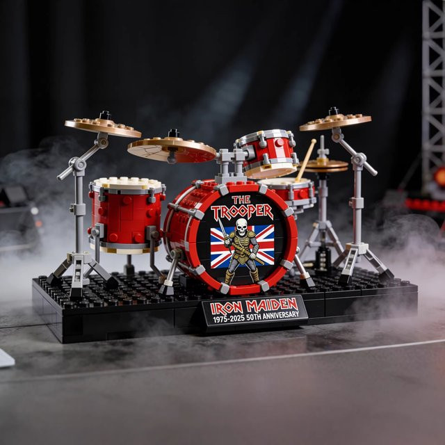 Rock Root Iron Maiden Schlagzeug-Set, Bausteine, Sammlermodell - Bild 1