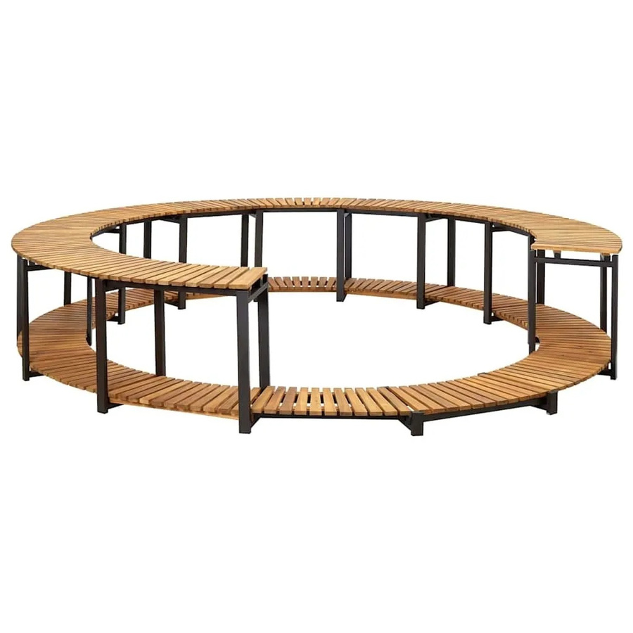 vidaXL Whirlpool-Verkleidung aus Akazie Massivholz in Braun, B: 273 cm, H: 53 cm - Bild 2