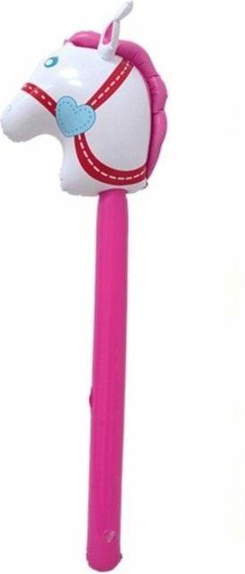 Discover Intime PVC-Pferdekopf-Stielballon, Cartoon Hobbypferd Stockspielzeug, aufblasbarer Ballon, rosa - Bild 1