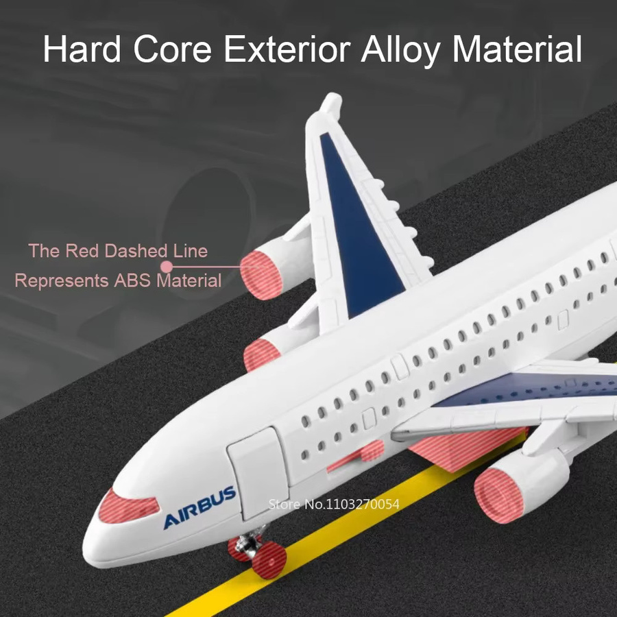 MAKEDA Sichuan Airline China Eastern Airlines A380 Modell Spielzeug, 1:32, Metall, mit Licht und Sound, Zurückziehen - Bild 4