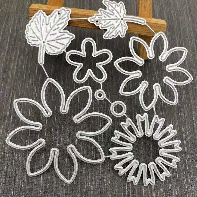 Metall-Blumenmuster Stanzform in Silber für Scrapbooking und DIY-Bastelarbeiten - Bild 1