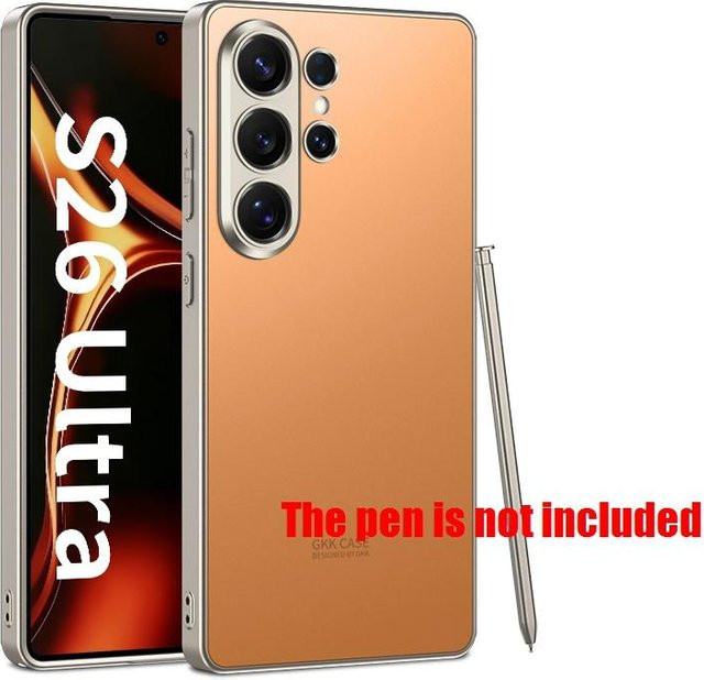 Luxus AG Slim Mattes Case für Samsung Galaxy S25 Ultra und S26 Ultra, Frosted SkinTouch, Stoßfest, Farbe: Gold - Bild 1