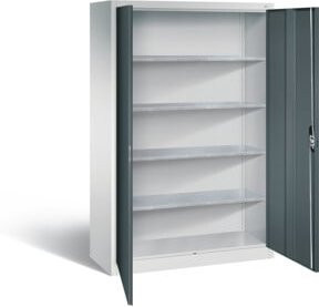 C+P Werkzeugschrank Acurado mit Türen und Schloss, Korpus Lichtgrau, Front Anthrazitgrau, H x B x T: 195 x 120 x 50 cm - Bild 1