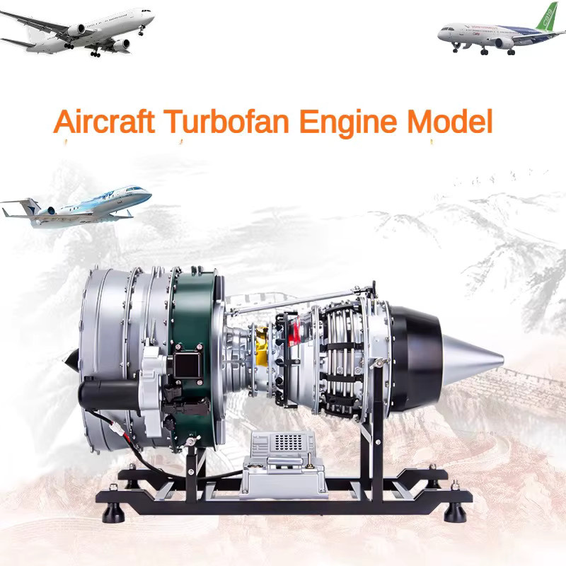 Goni Luftfahrt Turbofan Motor DIY Kit, Metall Jet Motor Modell, Doppelwelle - Bild 3