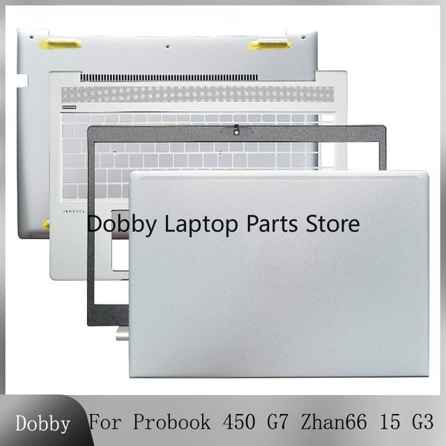 HP Probook 450 G7 Zhan 66 15 G3 Ersatzgehäuse Set in Silber inklusive Bildschirmrahmen, Palmrest und Bodenabdeckung - Bild 1