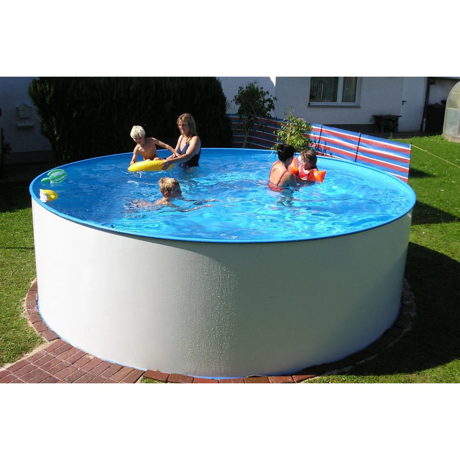 Sunfun Rundpool aus Stahlwand in Weiss und Blau mit Filterpumpe, Durchmesser: 300 cm, Höhe: 120 cm - Bild 2
