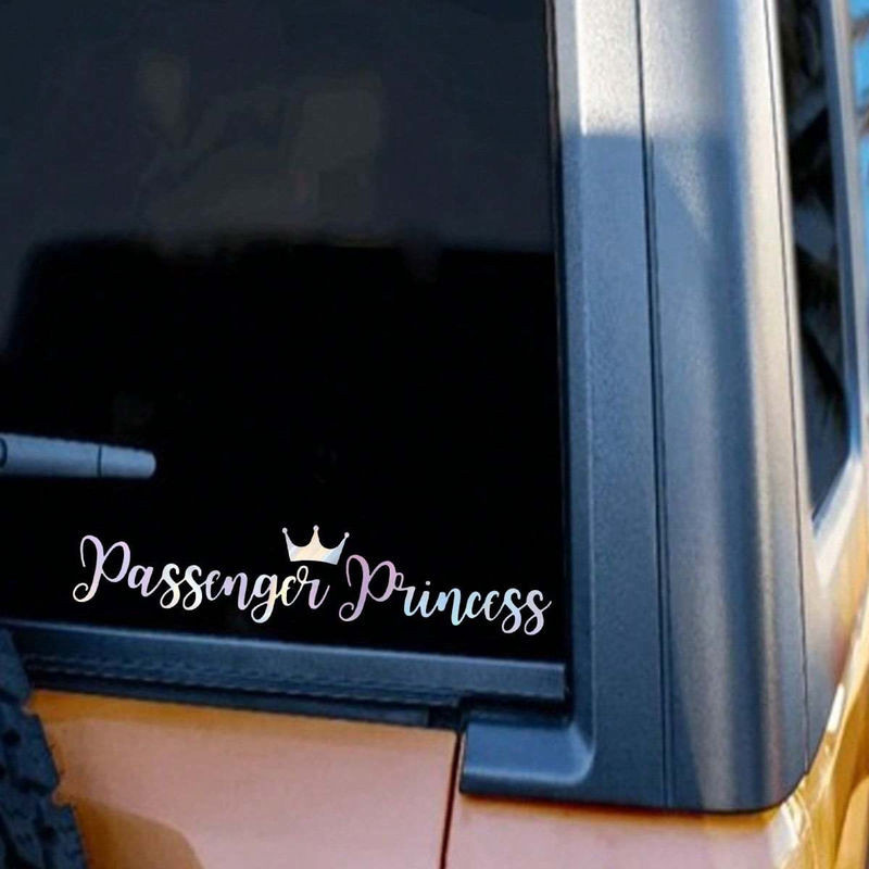 LCAuto parts Passenger Princess Textaufkleber für Auto und Heimdeko in Rosa und Weiß - Bild 1