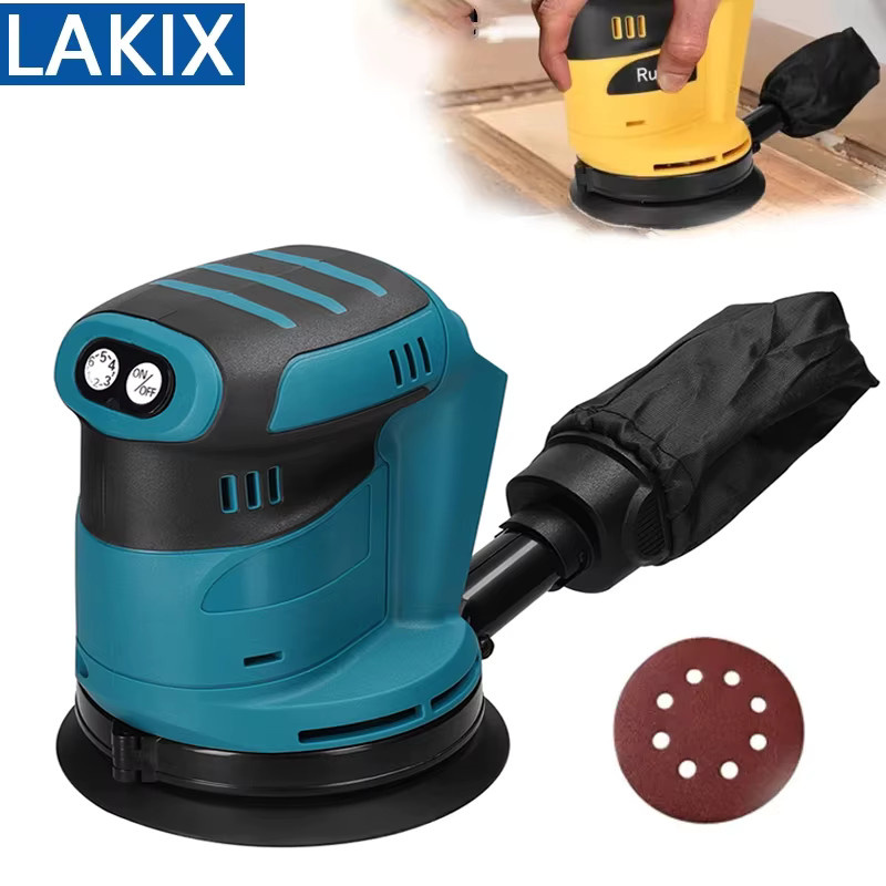 Makita Akku-Exzenterschleifer 125 mm für Holz und Metall zum Polieren und Schleifen - Bild 2