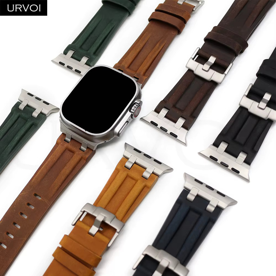 URVOI Uhrenarmband Leder, Vintage, Unisex - Bild 2