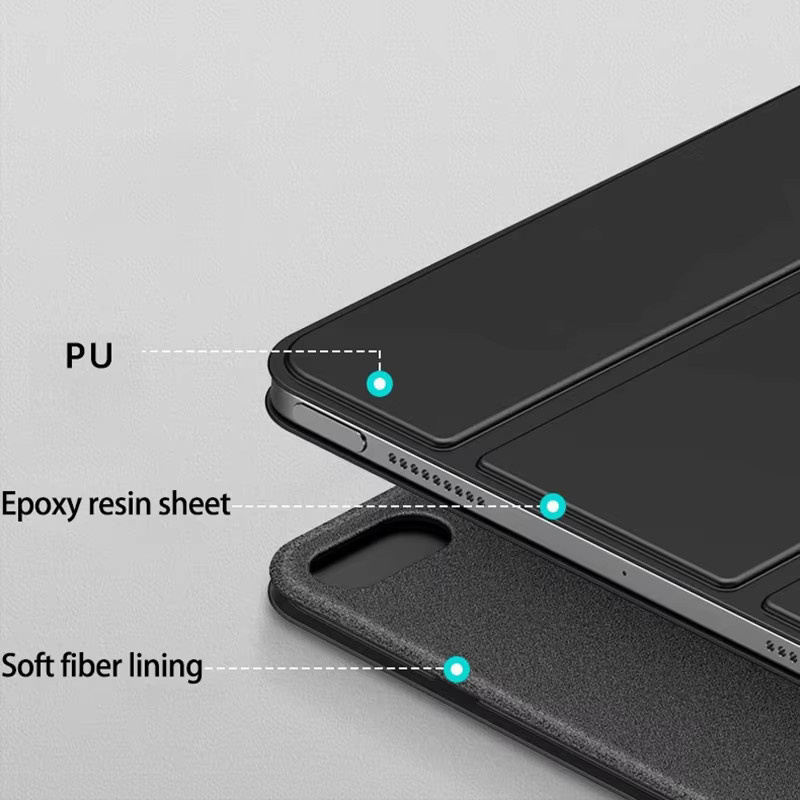EGYAL Smart Case für iPad Pro 11 und iPad Air 5, magnetisch, ultradünn, dreifach faltbar, mit Schutzclip, Farbe: Weiß - Bild 2