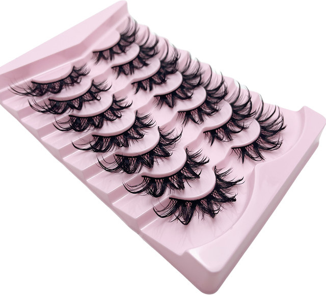 Künstliche Wimpern, 3D-Katzenaugen-Wimpern, Black, 7 Paar - Bild 1