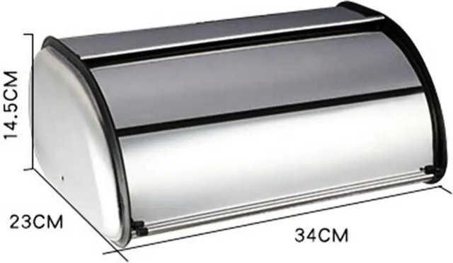 Brotkasten aus Edelstahl von Yiran Furniture in Grau zur staubdichten Aufbewahrung von Backwaren und Lebensmitteln - Bild 1