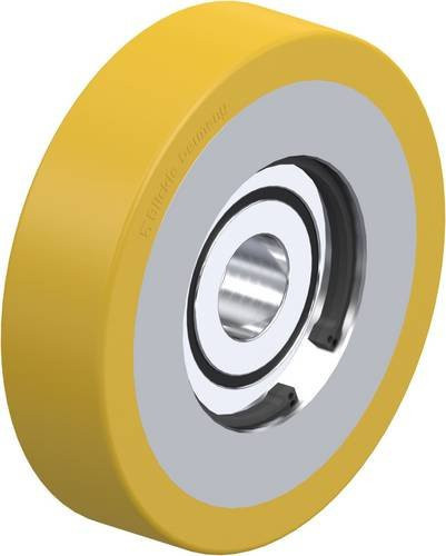 Blickle FSTH 100x25/20-15K Führungsrolle aus Stahl in Braun und Gelb mit 100 mm Durchmesser und 250 kg Tragfähigkeit - Bild 1