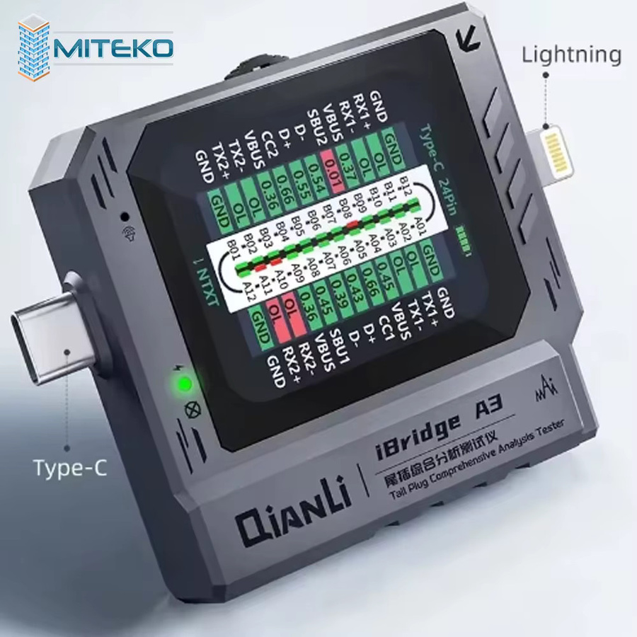 Qianli iBridge A3 Tail-Plug-Tester mit Typ-C und Lightning Schnittstelle für die automatische Analyse und Android-Diagnose - Bild 3