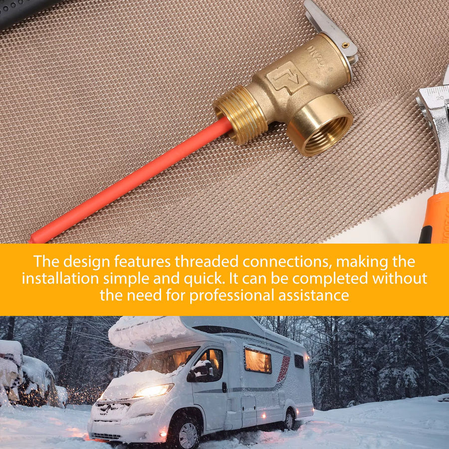 Willkey Messing-Druckbegrenzungsventil mit US NPT 3/4 Zoll und 1/2 Zoll Gewinde für elektrische Warmwasserbereiter DN20 DN15 - Bild 3