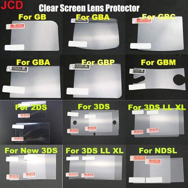 JCD LCD Displayschutzfolie transparent für GB, GBA, GBC, GBA SP, DS, NDSL, 2DS und New 3DS XL - Bild 1
