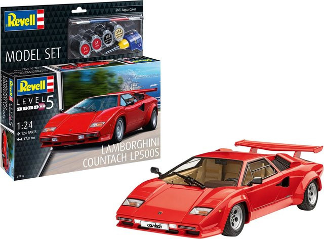 Revell Lamborghini Countach LP500S, Model Set, 1:24, Grau, Rot - Bild 1