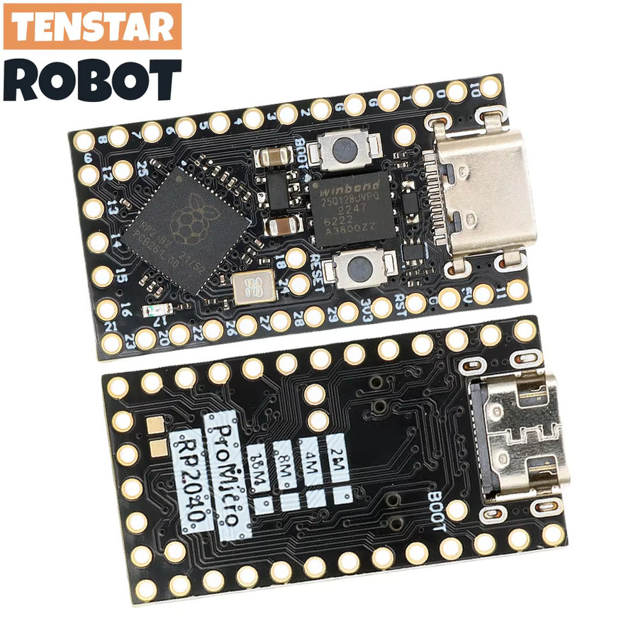 Tenstar RP2040 Pro Micro Development Board in Schwarz mit 16MB Speicher, Dual-Core, unterstützt MicroPython und kompatibel mit Raspberry Pi Pico - Bild 2