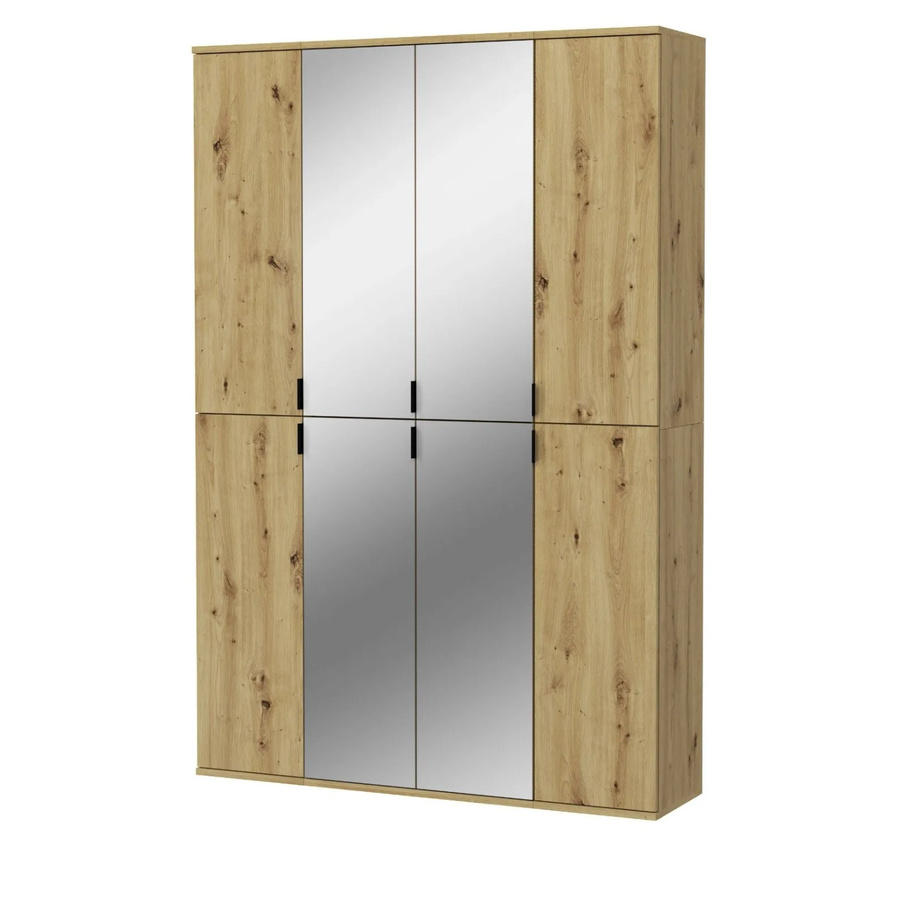 Inn.Furn Garderobenschrank Line-Up in Eiche, Breite: 121 cm, Tiefe: 34 cm, Höhe: 193 cm - Bild 3