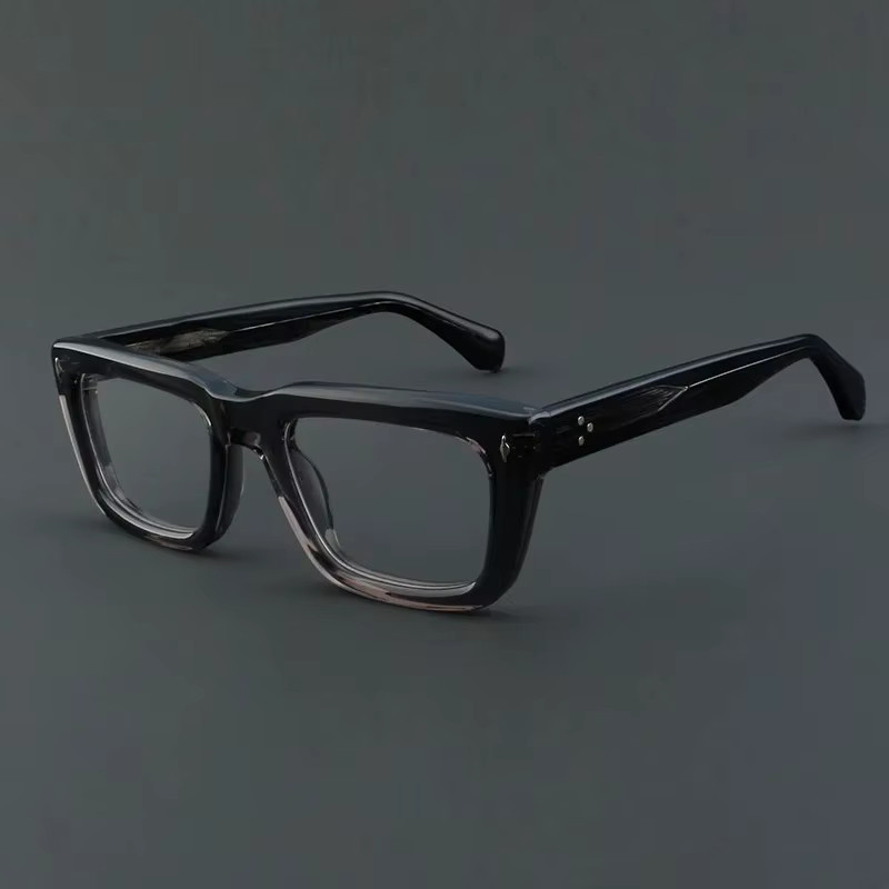 F dracon Korrektionsbrille, quadratisch, Vollrand, Kunststoff, schwarz, Herren - Bild 1