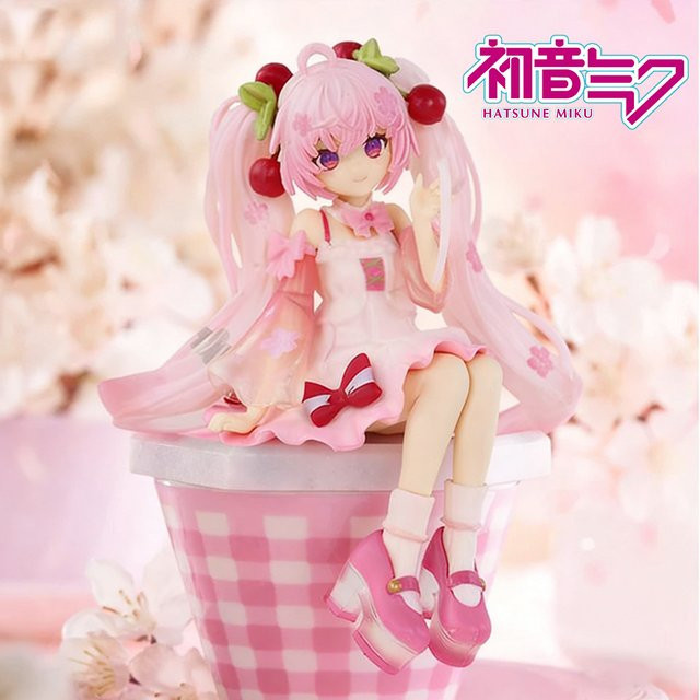 Bandai Hatsune Miku Actionfigur, Rosa Kleid, Sakura Miku 2025 Ver. - Bild 1