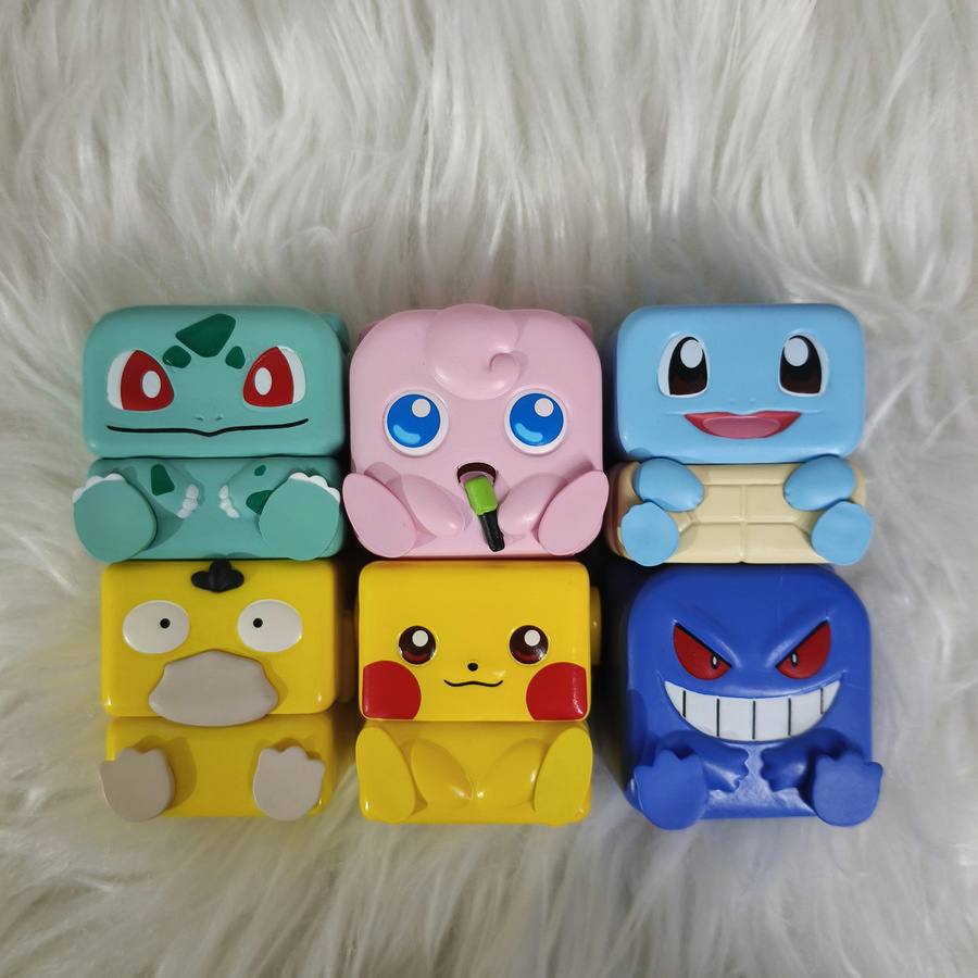 Pokémon Würfel-Stapelfiguren, Pikachu Eevee Snorlax, Anime-Figuren - Bild 2
