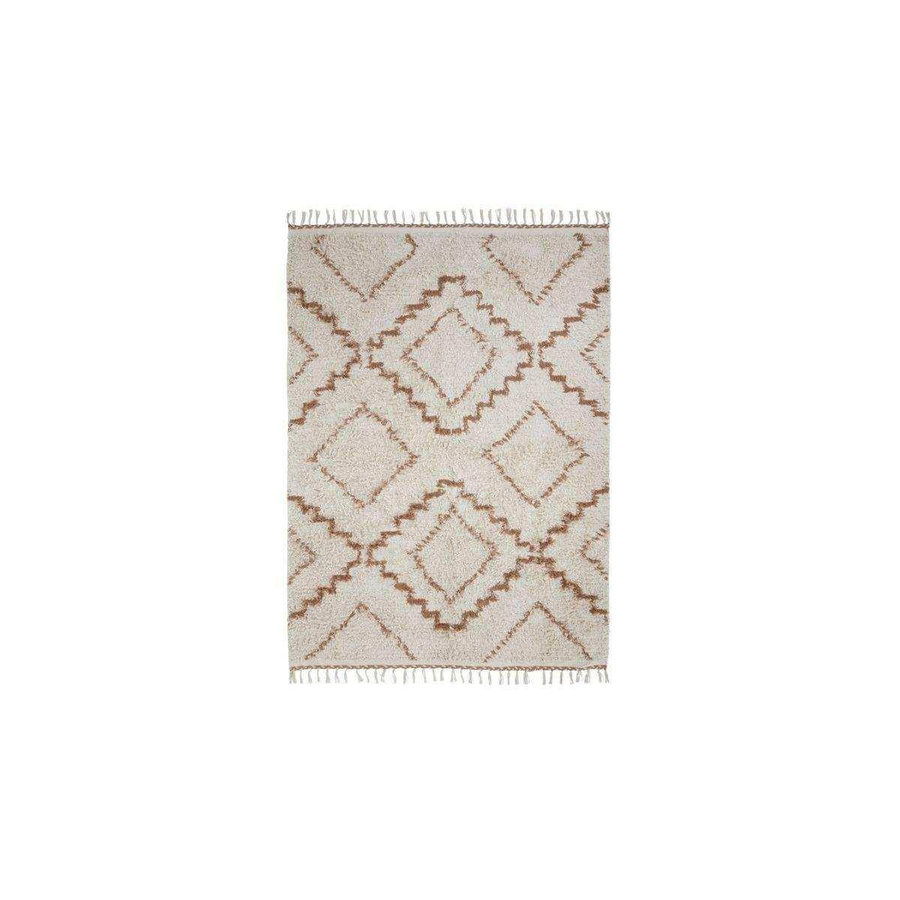 House Doctor Teppich Minis mit Fransen in geometrischem Boho-Design, Breite: 140 cm, Tiefe: 200 cm - Bild 1