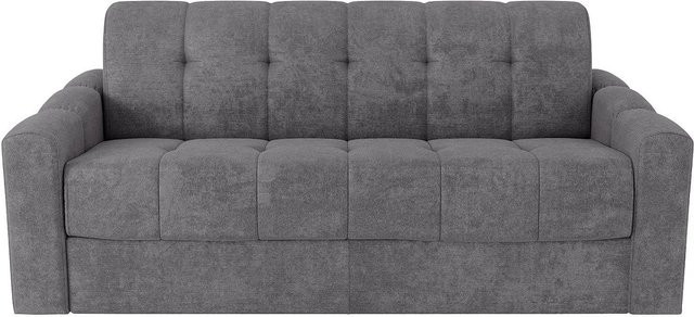 Vente-unique Schlafsofa Darielo Grau mit Stoffbezug, Breite: 190 cm - Bild 1